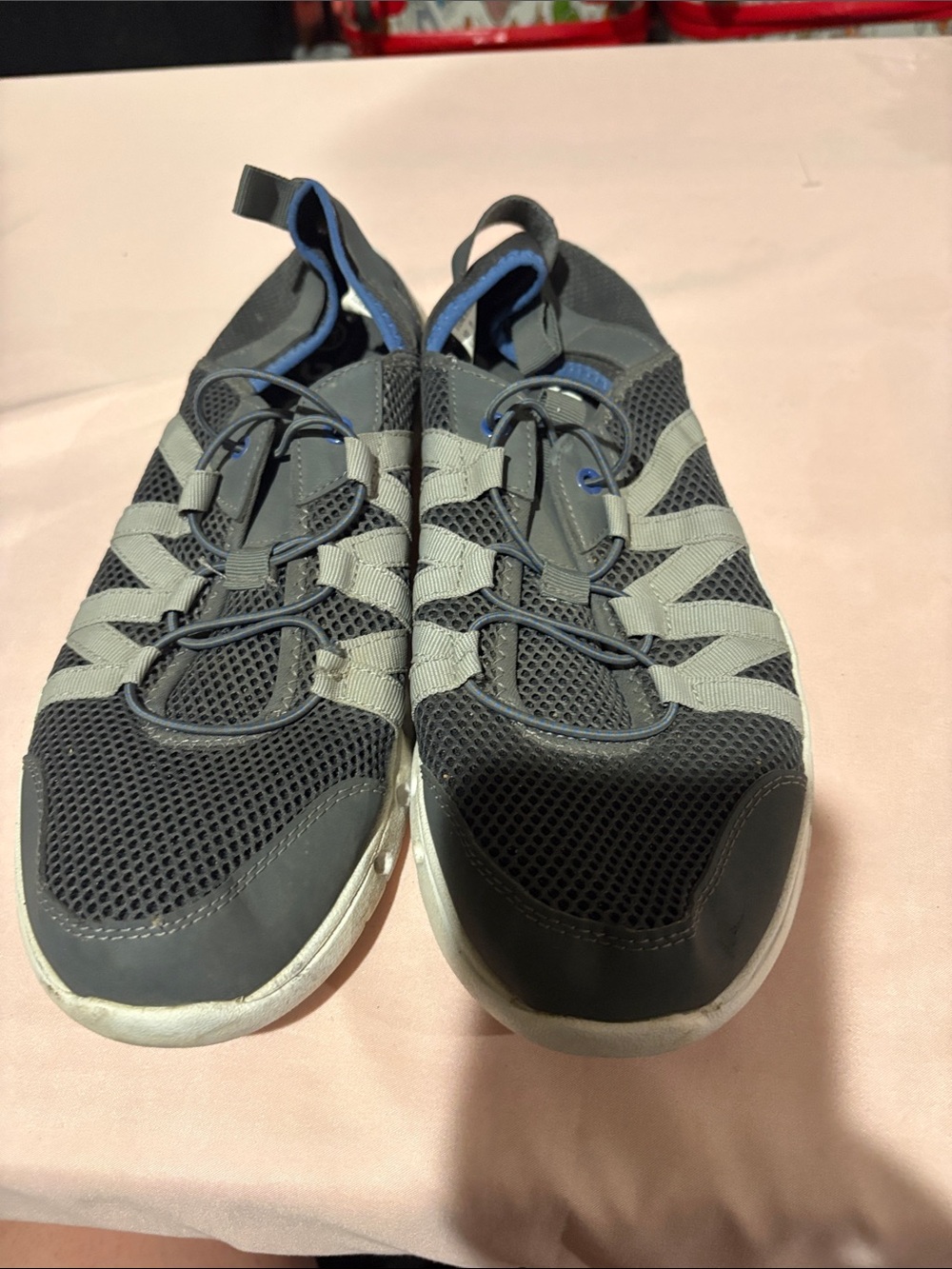 DSG Men's Grey and Blue Slip-On Athletic Water Shoes